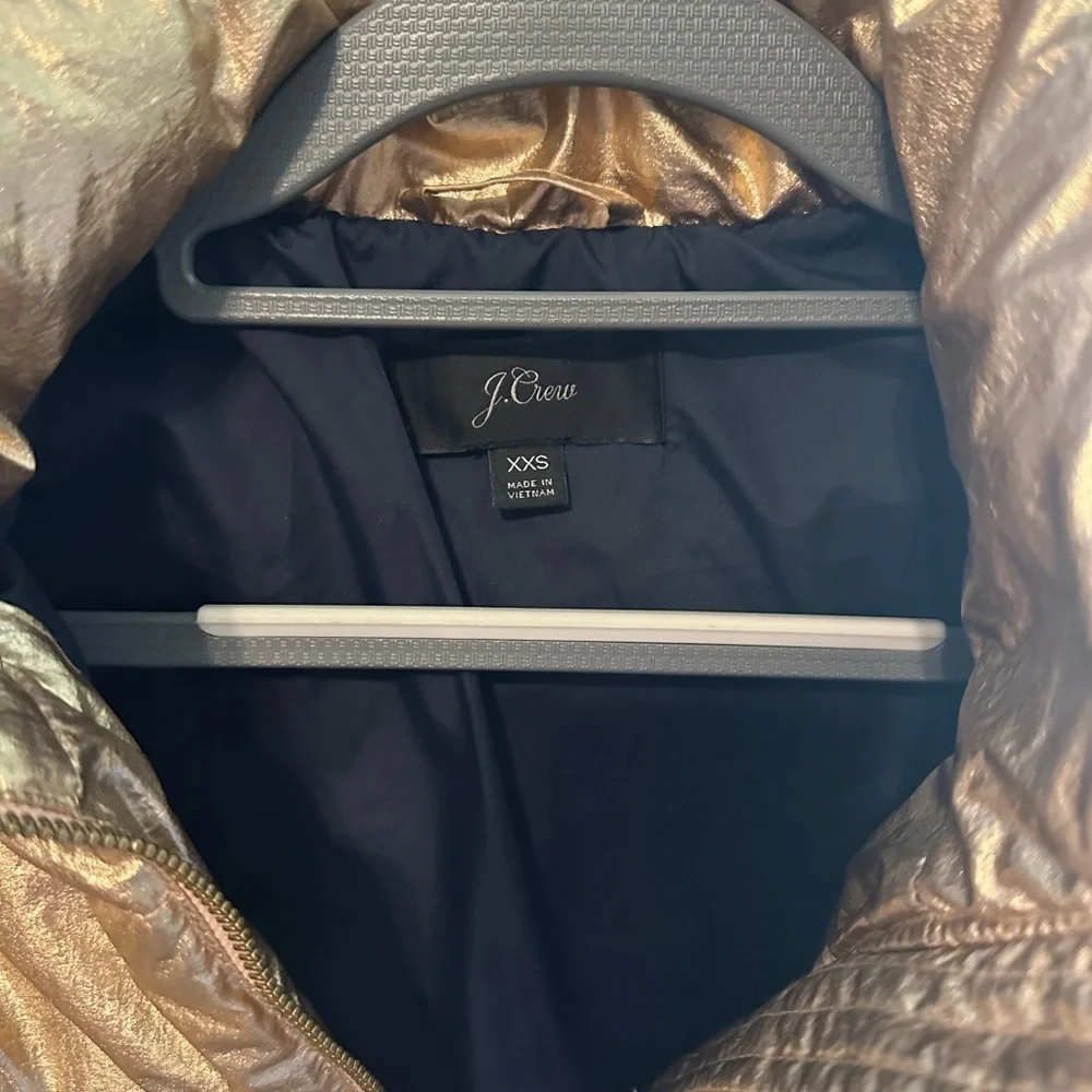 J. Crew Peach Puffer Jacket with Quilted Design